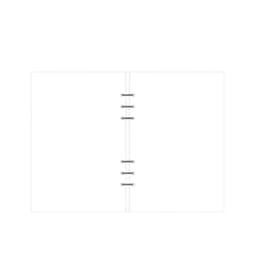 A6 blankt genopfyldningspapir til 6-hullers binder notesbog 45-ark Hvid