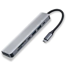 USB-C Hubb 7-port, grå
