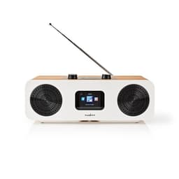 Nedis Internet Radio | Bord design | Bluetooth/ Wi-Fi | DAB+ / FM / Internet | 2.4 "" | Farge skjerm | 34 W | Fjernstyrtkontrolert | App kontrollert | Vekkeklokke | Sleep timer | Brun / Hvit