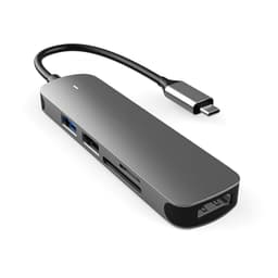 5 i 1 Typ C Hub Dock Adapter Grå