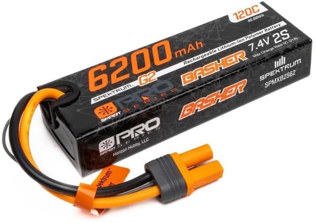 2s  6200mAh - 120C - Spektrum Basher LiPo G2 IC5