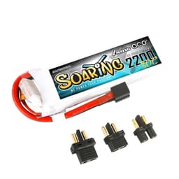 2s  2200mAh - 30C - Gens Ace Soaring Multiplugg