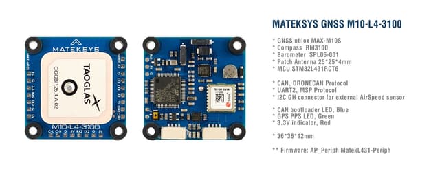 Mateksys GNSS & M10-L4-3100PS! Produkttexten är maskinöversatt från norska.