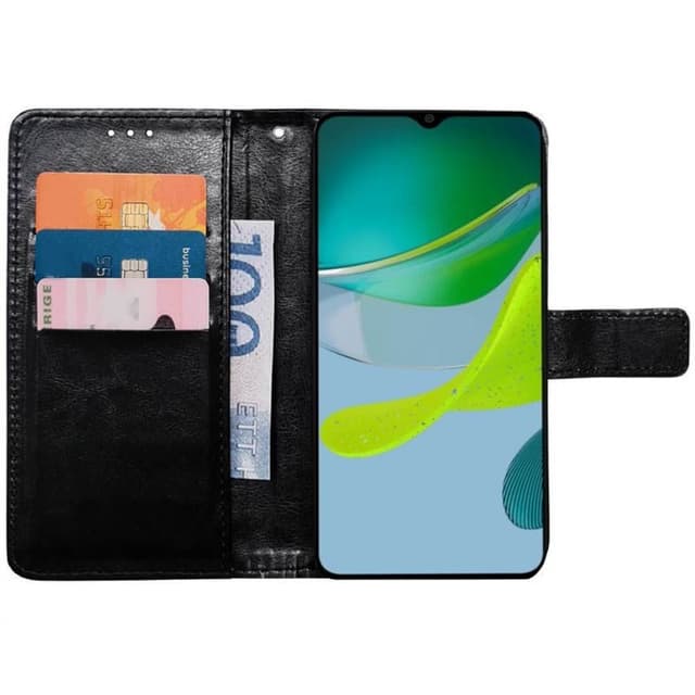 Lompakkokotelo 3-kortti Motorola Moto E13 - Musta
