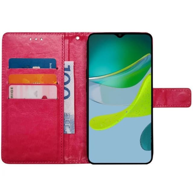 Mobil lommebok 3-kort Motorola Moto E13 - Rosa