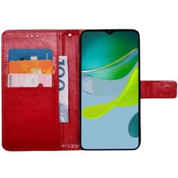 Lompakkokotelo 3-kortti Motorola Moto E13 - Punainen