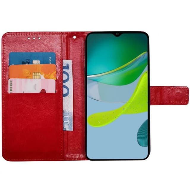 Mobil lommebok 3-kort Motorola Moto E13 - Rød
