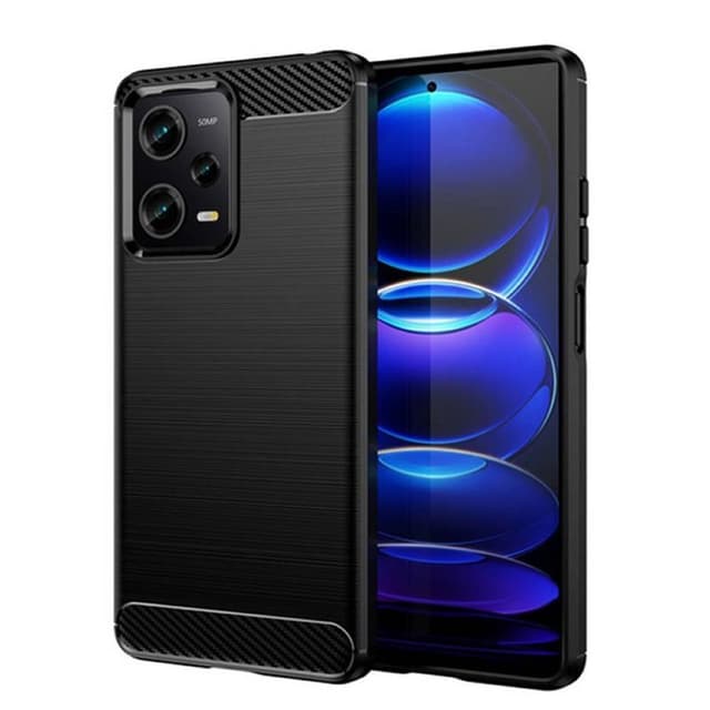 Borstat silikon skal Xiaomi Redmi Note 12 Pro 5G - Svart