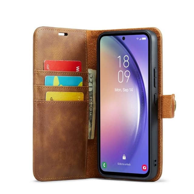 Mobilplånbok DG-Ming 2i1 Samsung Galaxy A54 5G - Brun