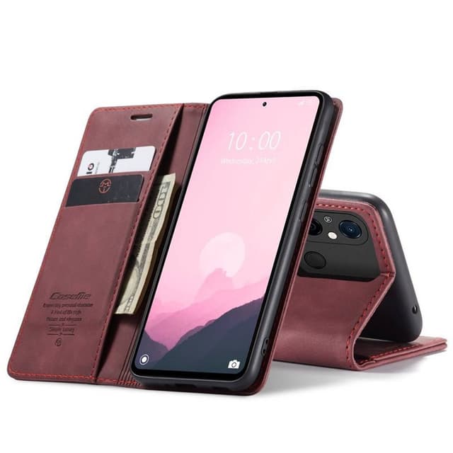 CaseMe Smart Magnet FlipCase Xiaomi Redmi 12C - Vinröd