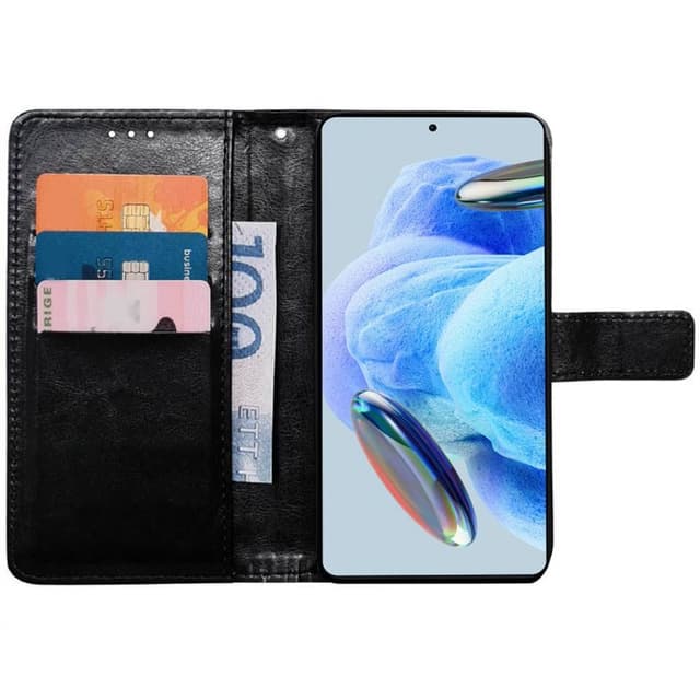 Mobilplånbok 3-kort Xiaomi Redmi Note 12 Pro 5G - Svart