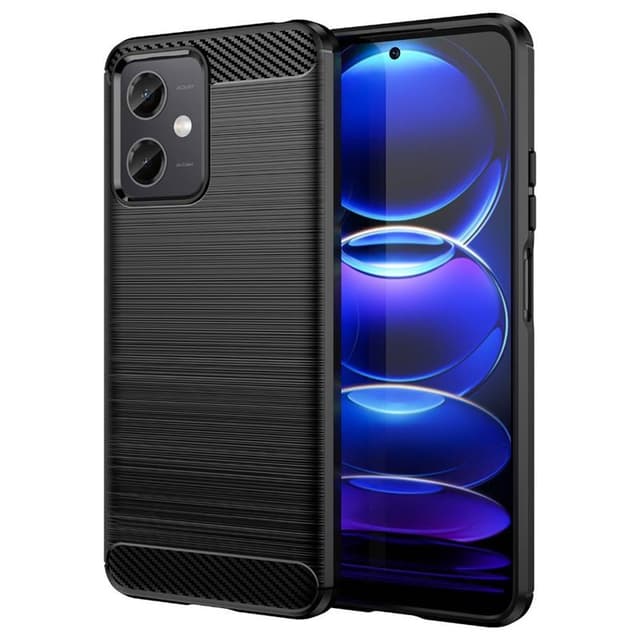 Borstat silikon skal Xiaomi Redmi Note 12 5G - Svart