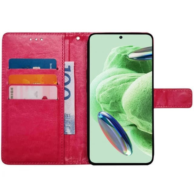 Mobilplånbok 3-kort Xiaomi Redmi Note 12 5G - Rosa