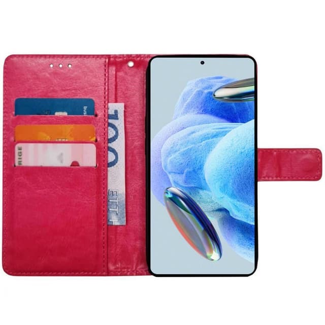 Mobil lommebok 3-kort Xiaomi Redmi Note 12 Pro 5G - Rosa