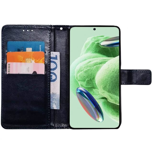 Mobil lommebok 3-kort Xiaomi Redmi Note 12 5G - Mørkeblå
