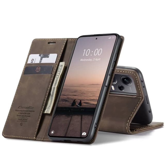 CaseMe Smart Magnet FlipCase Xiaomi Redmi Note 12 Pro 5G - Coffee