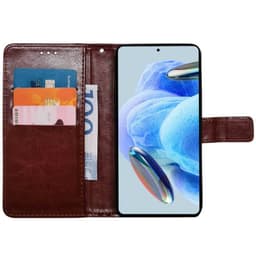 Mobilplånbok 3-kort Xiaomi Redmi Note 12 Pro 5G - Brun