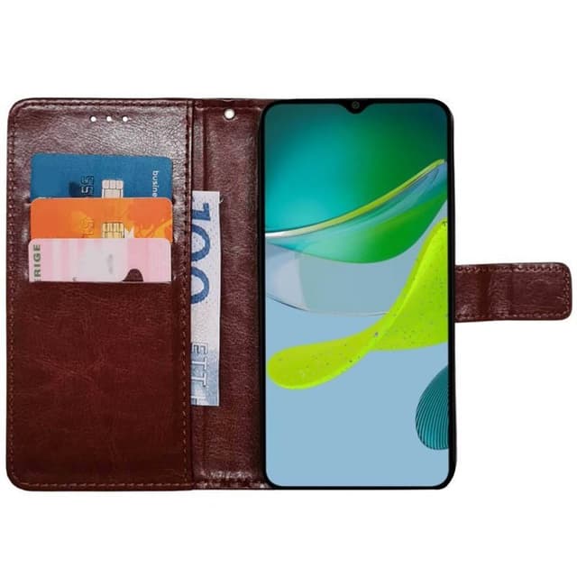 Wallet cover 3-kort Motorola Moto E13 - Brun