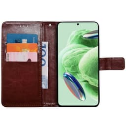 Mobil lommebok 3-kort Xiaomi Redmi Note 12 5G - Brun