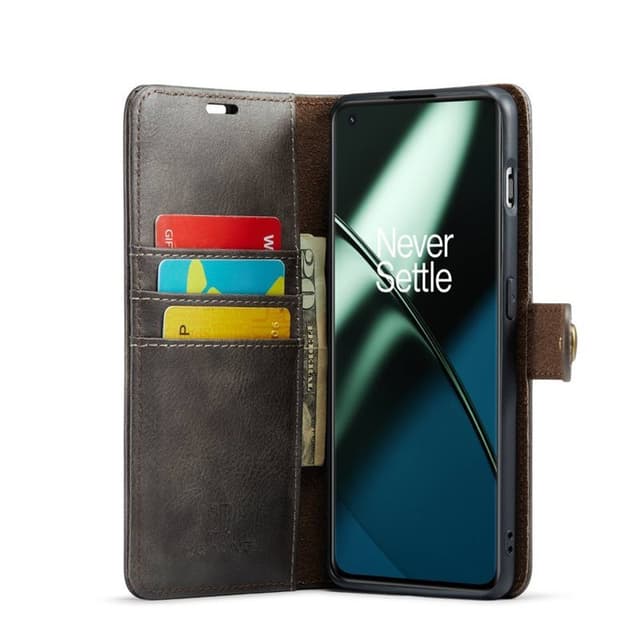 Lompakkokotelo DG-Ming 2i1 OnePlus 11 - Harmaa