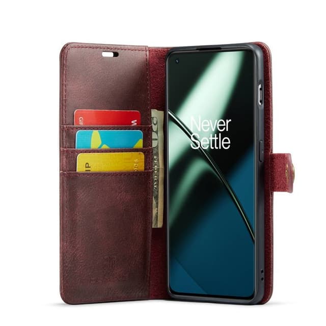 Mobilplånbok DG-Ming 2i1 OnePlus 11 - Röd