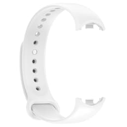 Silikonarmband med gummiplugg Hvit Mi Band 8