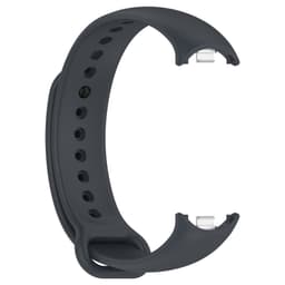 Silikonarmband med rostfri stålplugg Grå Mi Band 8