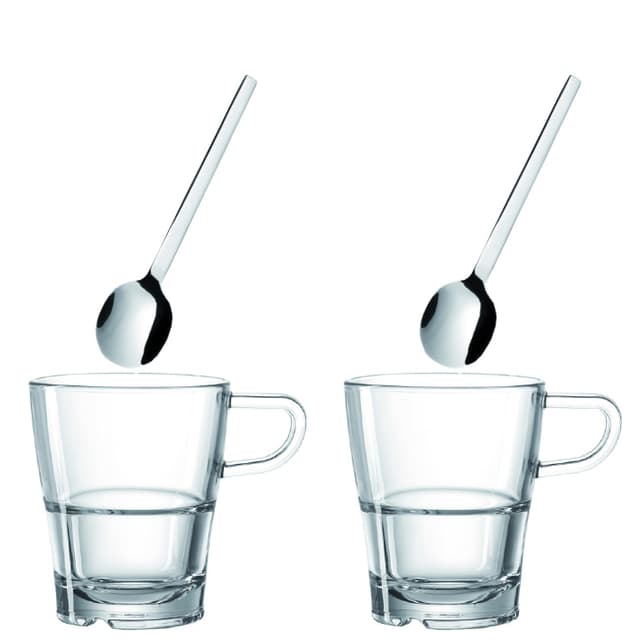 Kaffeset - Kaffekopp och sked x 2