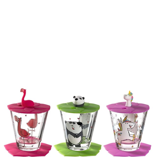 Bambini Set 9 delar - Glas, Lock & Underlägg