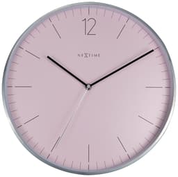 Väggklocka Essential Silver ø34cm Rosa