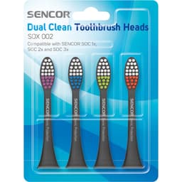 SENCOR Tandborstar 4-Pack Sonic Protection Svart Refill