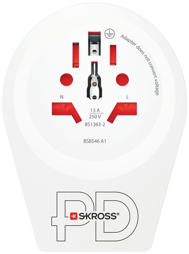 SKross verden til Europa USB-C 20PD reiseadapter 3310227