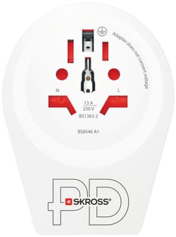 SKross verden til Europa USB-C 20PD rejseadapter 3310227