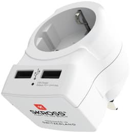 SKross Europa til UK USB reiseadapter 322912