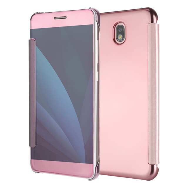 Samsung Galaxy J5 2017 Plated Mirror Smart View Skal - Rose Gold