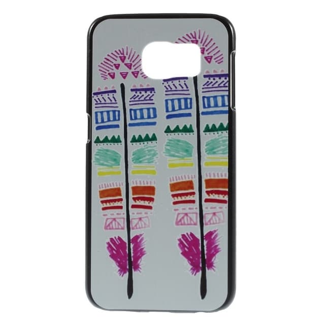 Samsung Galaxy S6 Hard Case skal Tribal Colorful Feather
