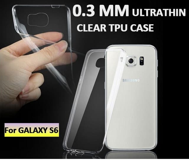 Samsung Galaxy S6 EDGE Slimmat TPU skal TRANSPARANT
