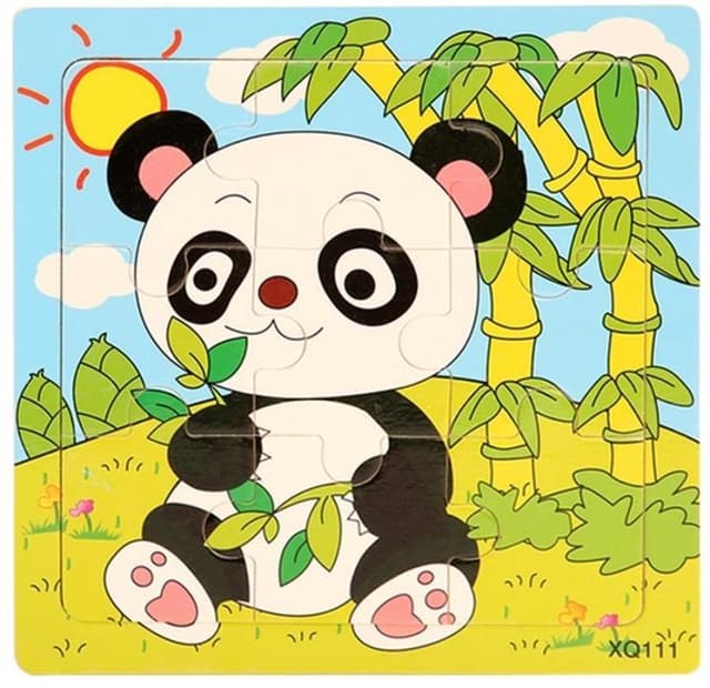 9-delt puslespil, Panda
