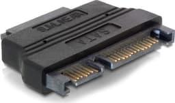 DeLOCK adapter SATA+ström(15+7) - Slim SATA+ström(7+6), ha-ho, svart