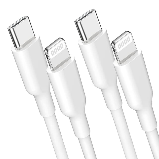 NÖRDIC Non MFI Lightning til USB C-kabel for Iphone, Ipad og Ipod hvit 3m