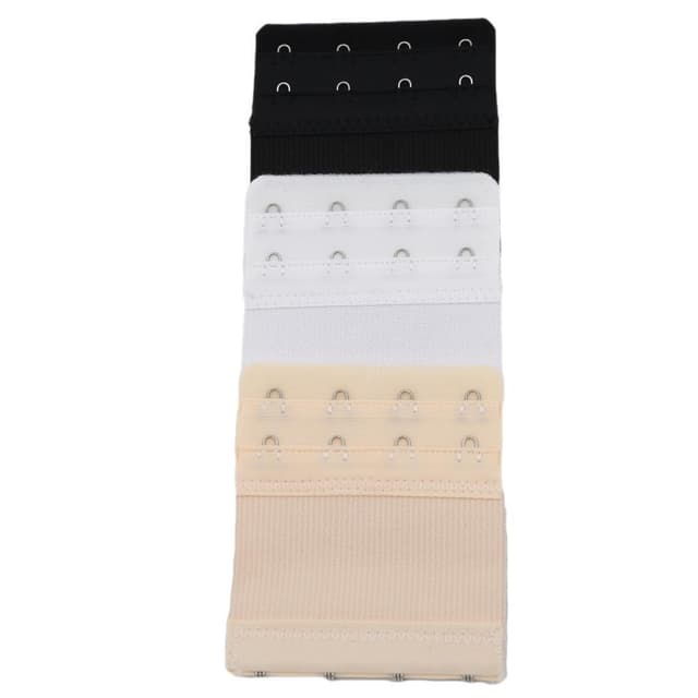 BH-forlængelse Hvid / Sort / Beige 3-pak