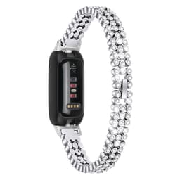 Bling zirkonlegering armbåndlignende armbånd Sølv Fitbit Inspire 3