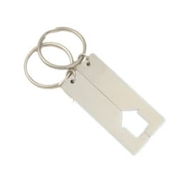 Hollow house long bar hänge nyckelringar 2-pack Sølv