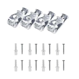 Muoviset verhokoukut 4 kpl Läpinäkyvä