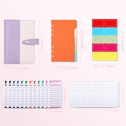A6 Macaron hand budget kontobok Sort