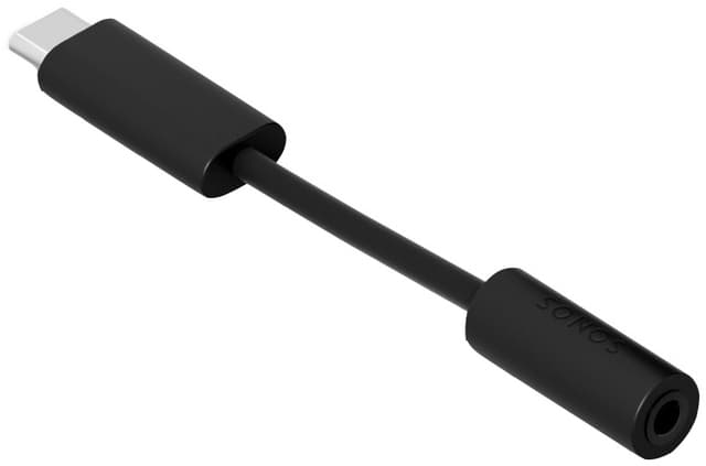 Sonos Line-In adapteri 3,5 mm - USB-C (musta)