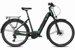 Birk E-ONE LS , Dark Onyx/Green Gloss, Elsykkel