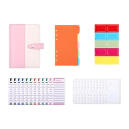 A6 Macaron hand budget kontobok Sort