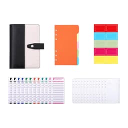 A6 Macaron hand budget kontobok Sort