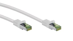 Goobay RJ45 patchkabel med CAT 8.1 S/FTP råkabel, AWG 26, hvit